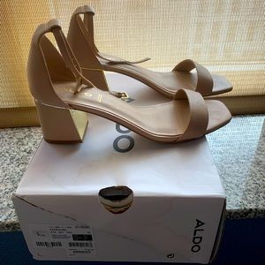 Aldo Kedeaviel Bone (tan) Leather Smooth Sandal